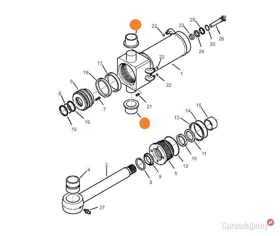 7077650930 Tuleja siłownika obrotu WB93 WB97 wielkopolskie Złotów
