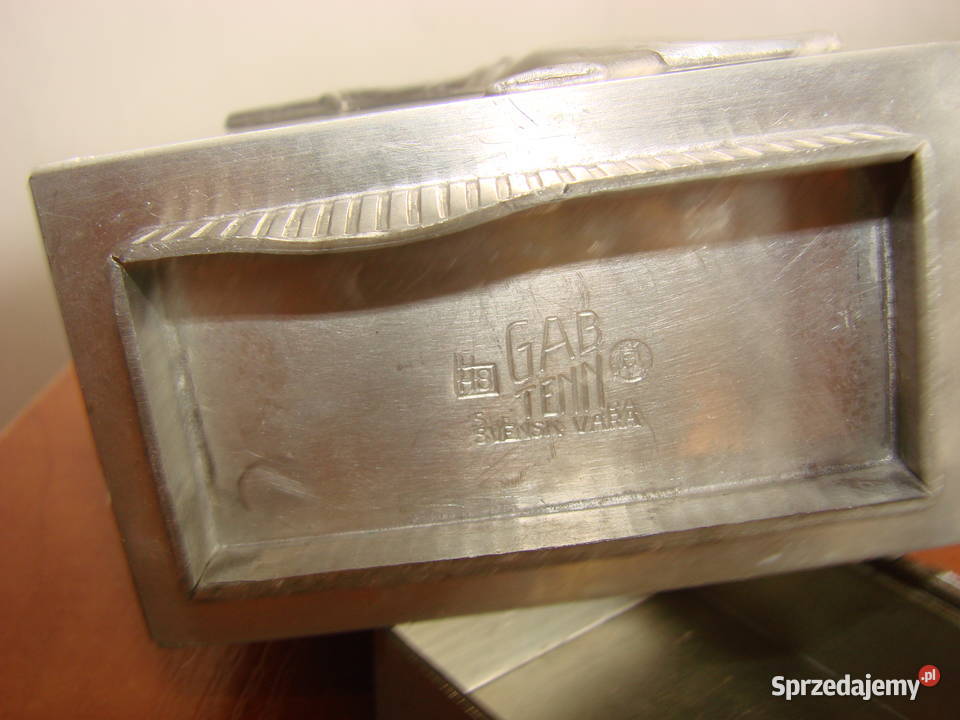 Gab Tenn Svensk Vara cynowe pudełko na karty pomorskie Pruszcz Gdański