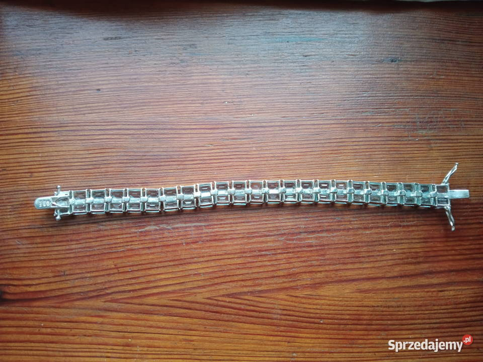 Bransoleta tenisowa posrebrzana bransoletka posrebrzane dolnośląskie Wrocław
