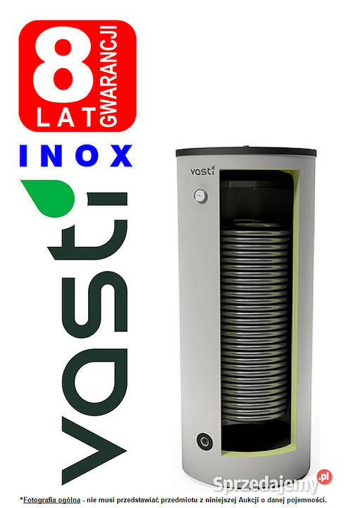 Zasobnik CWU INOX VASTI 300 L z 1 x Wężow do Koszęcin sprzedam