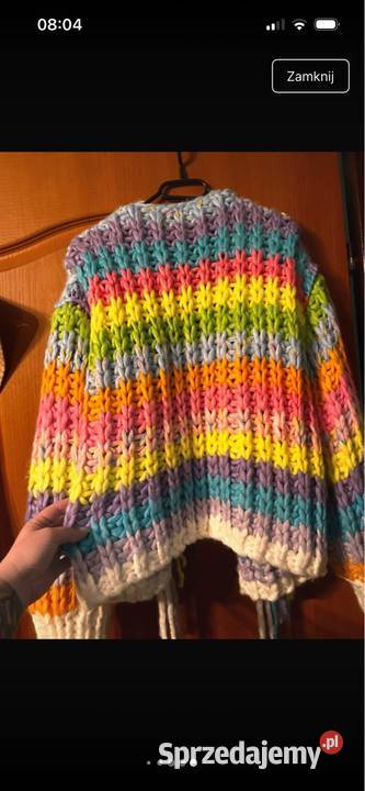 Kardigan sweter wełniany multikolor Swetry i golfy Gorzów Wielkopolski