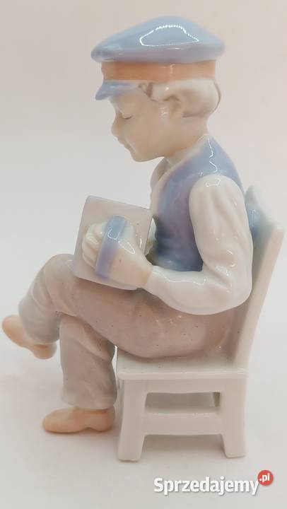 Figurka porcelana chłopiec z akordeonem Wyposażenie wnętrz Zamość