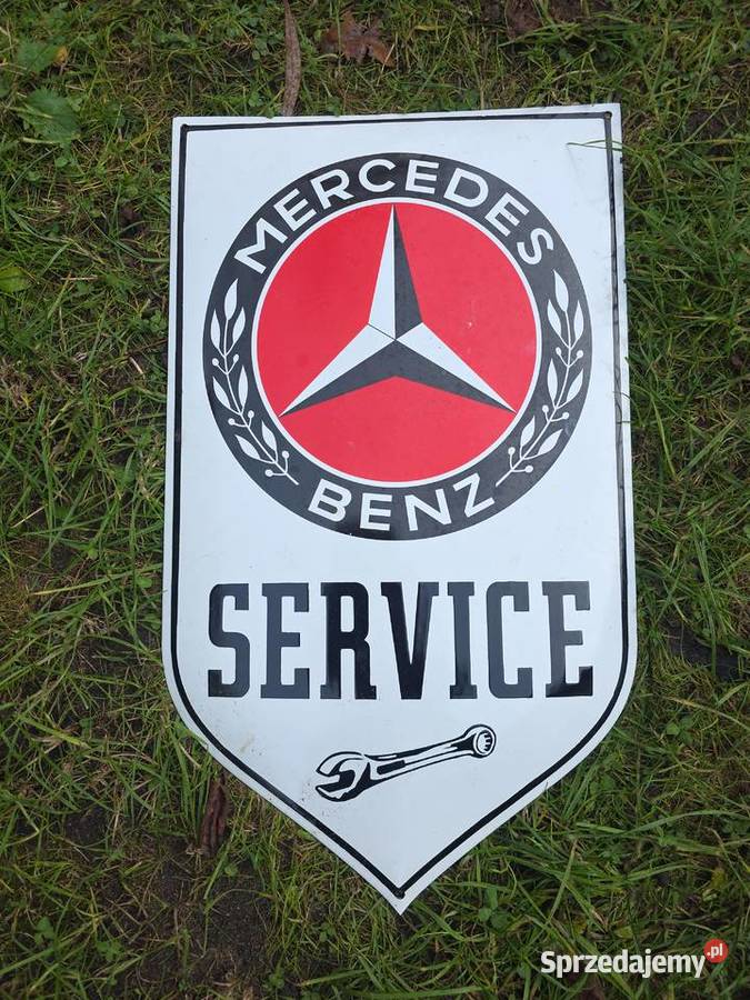Mercedes service szyld emaliowany duży 60x35 Łódź sprzedam