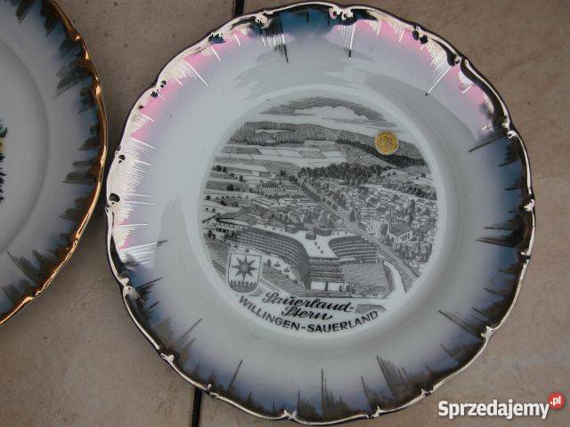 ozdobny talerz zawieszka 3 sztuki sygnowane Gorzów Wielkopolski sprzedam