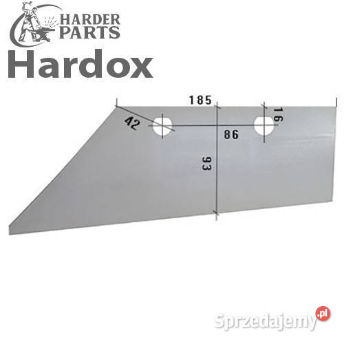 Lemiesz przedpłużka HARDOX 1903696 części do nieuszkodzony Rolnictwo sprzedam