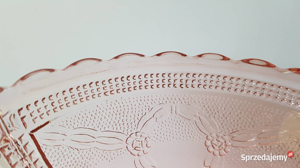 Owocarka Wieńce Ząbkowice kolorowe szkło PRL Porcelana i szkło Dąbrowa Górnicza