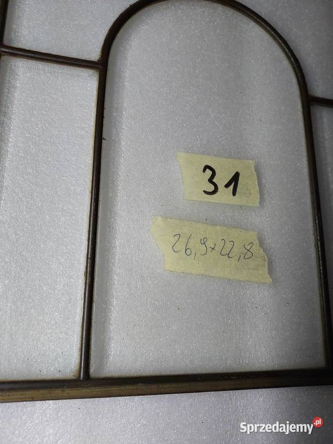 31 Witraż frontu starego zegara szafki szkło Tczew