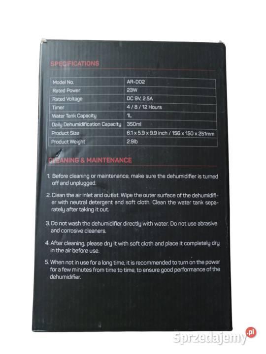 Osuszacz powietrza DRPREPARE ARD02 23 W