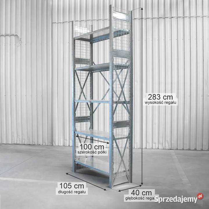 Regał magazynowy DEXION 5półkowy 283x105x40 Magazynowanie Chmielów