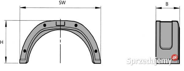 Błotnik PCW 1257130 Kamionna