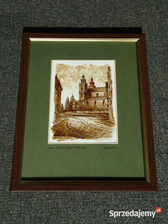 Grafika Lwów Kościół Św Marii Magdaleny mazowieckie Warszawa