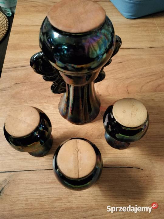 Wazony ceramiczneopalizujące prl zestaw Choszczno