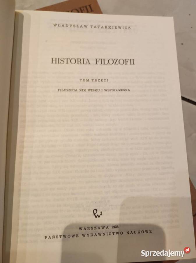 Historia filozofii Władysław Tatarkiewicz 3 tomy Kielce