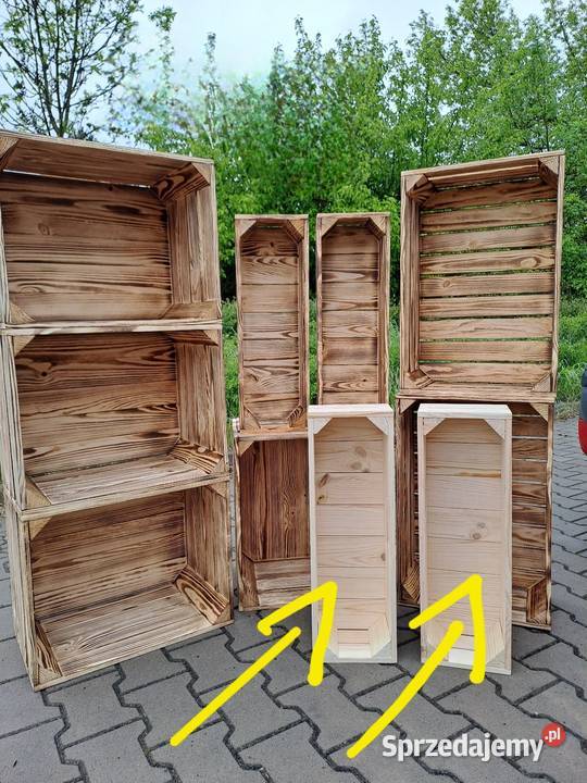 Skrzynka drewniana NUMER9 tzw doniczka 6020135 Otwock