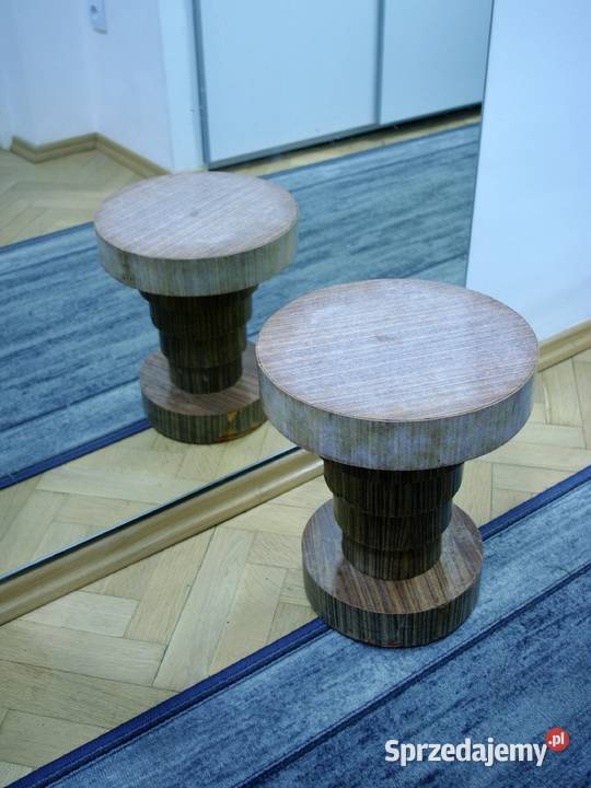 Taboret stojak podstawka drewno okleina plastry pomorskie Gdańsk sprzedam