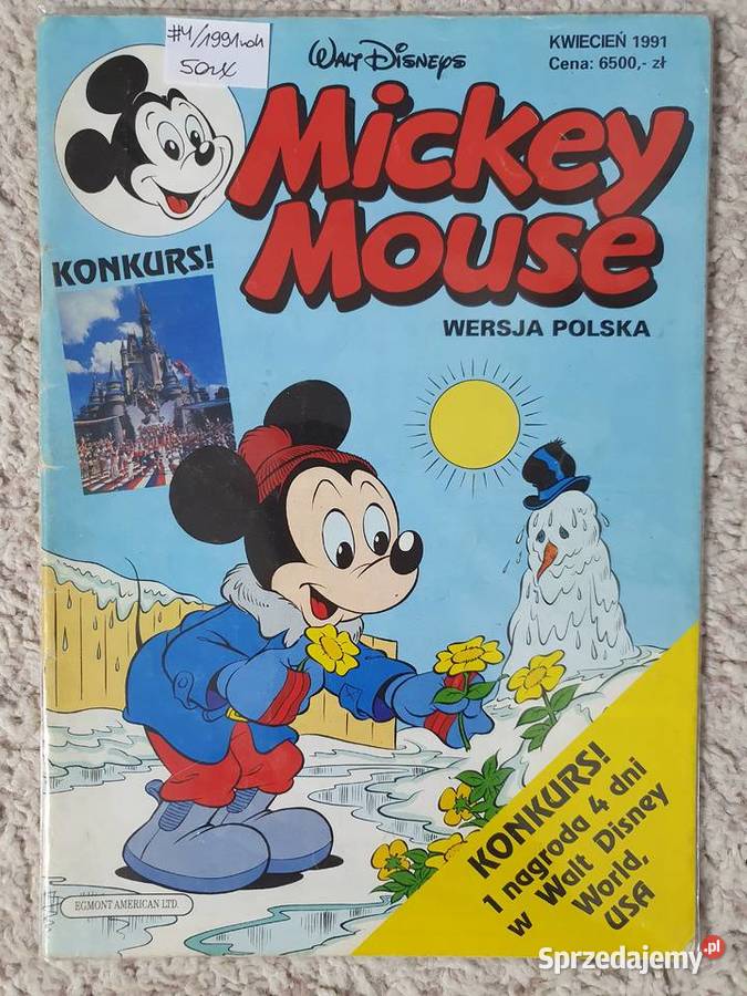 Mickey Mouse zestaw 11 komiksów lata 90te dla dzieci Gdynia