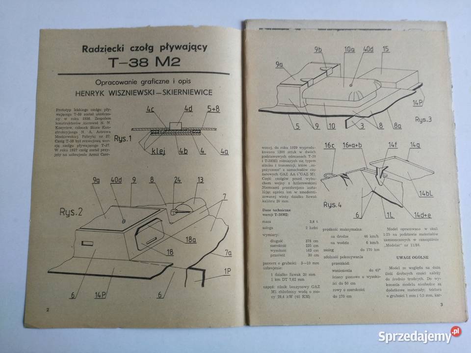 Mały Modelarz 41989 Radziecki czołg pływający śląskie Dąbrowa Górnicza