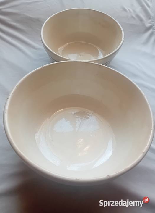 Dwie miski fajansowe Włocławek fason Barbara Antyki, Sztuka, Kolekcje Koźminek