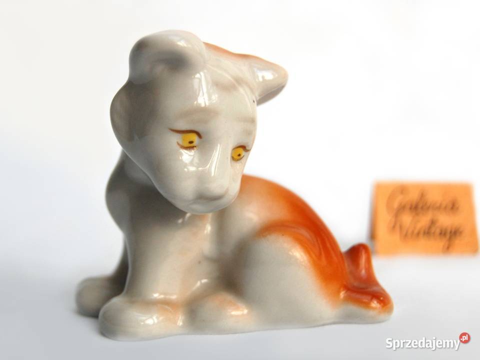 Tygrys tygrysek porcelana Połonne Wołyń Ukraina lubelskie Lublin