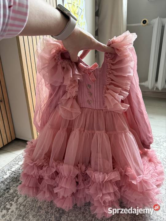Sukienka tutu księżniczki pudrowy róż 8692 NOWA Szczecin