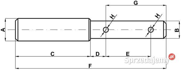 Sworzeń 22 mm 28 mm kat12 Kramp Z328180HKR