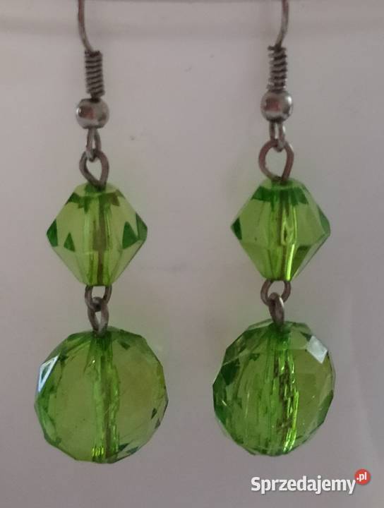 Naszyjnik kolczyki ZIELONY podlaskie Hajnówka