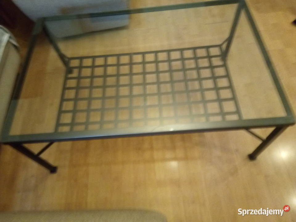 Modernistyczny skandynawski stół szkło metal Gliwice