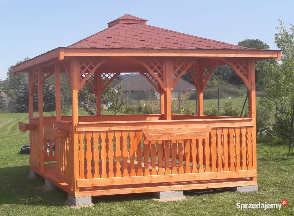 Altana ogrodowa drewniana altanka kwadratowa Zimnowoda