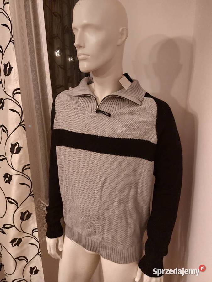 Sweter czarnoszary authorn Wkładane przez głowę  Kraków