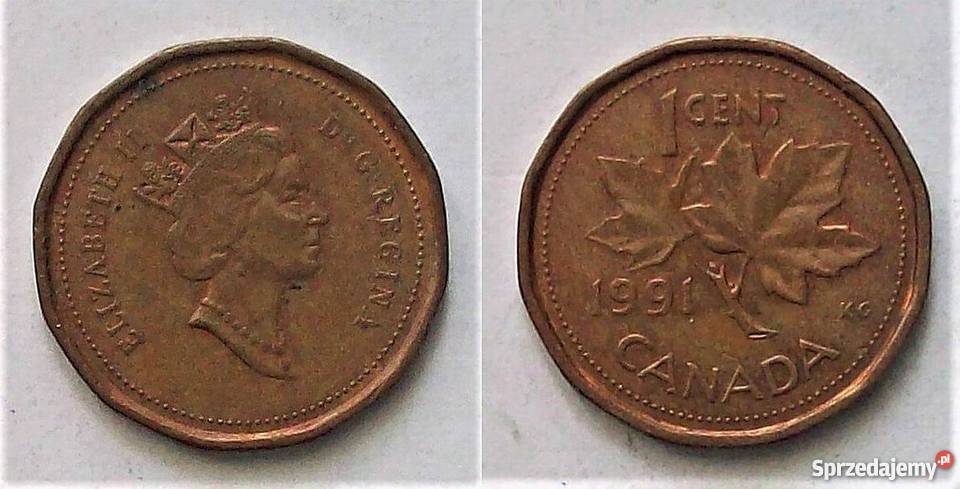 Kanada 1 cent 1991 Leźnica Wielka