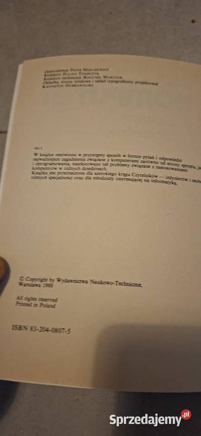 Komputer w pytaniach i odpowiedziach 1 wydanie Łęczyca