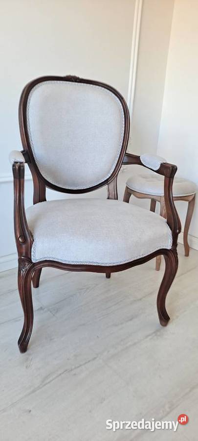 Stylowy fotel krzesło Ludwik Ludwikowski