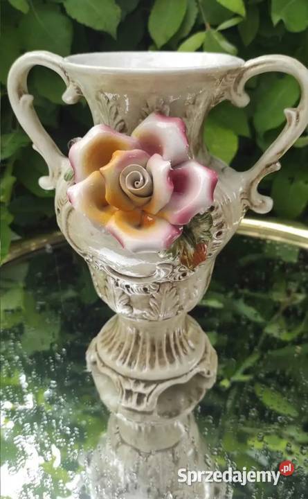Capodimonte włoski wazon w kształcie amfory Pabianice sprzedam