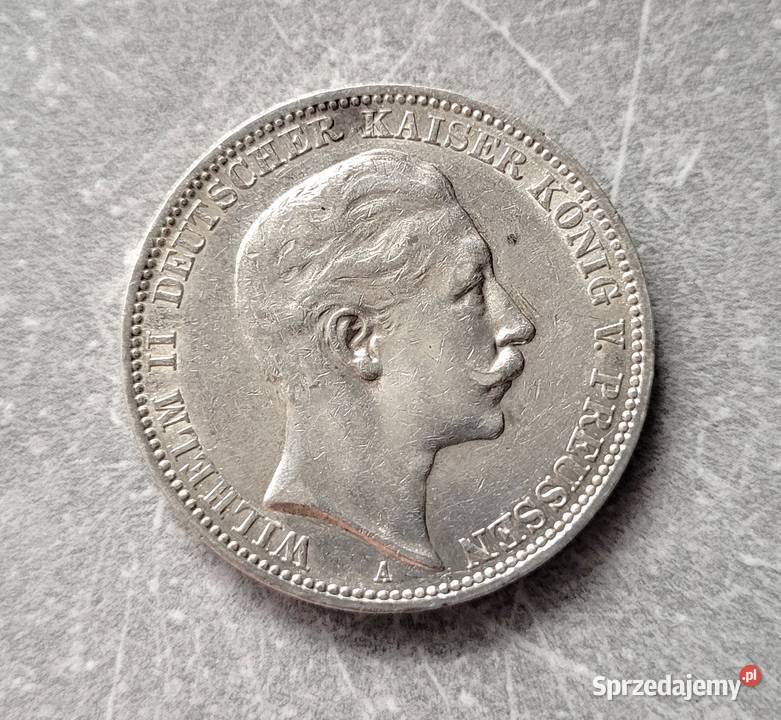 214 NIEMCY srebro 3 Marki 1910 r łódzkie Łask