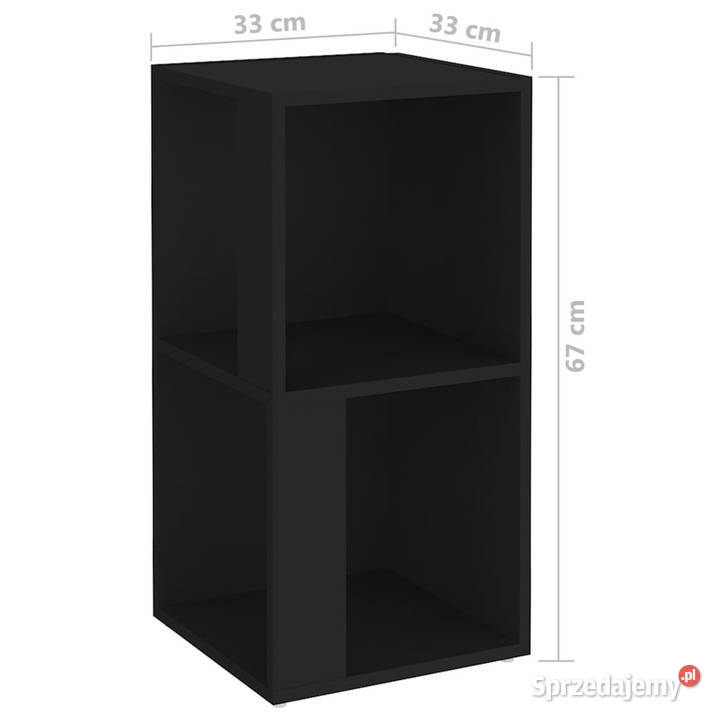 Szafka narożna czarna 33x33x67 materiał Warszawa