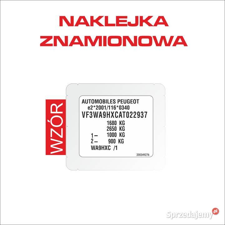 Naklejka znamionowa do aut samochodów szybkie Motoryzacja Pleszew