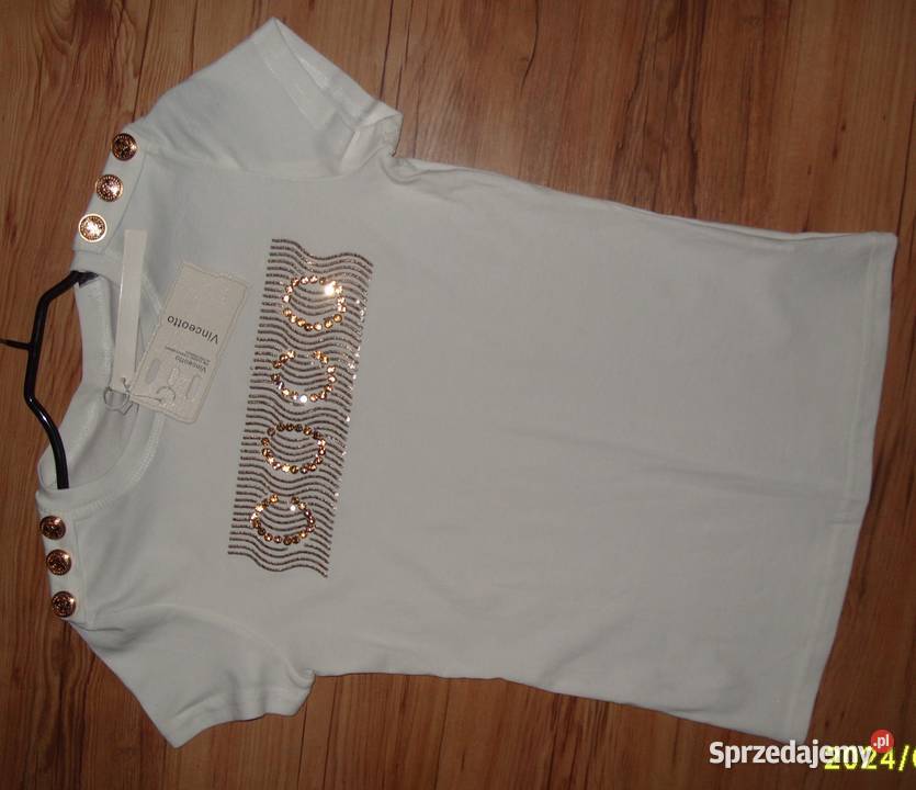 VINCEOTTO NOWA złote guziczki cekiny r SM