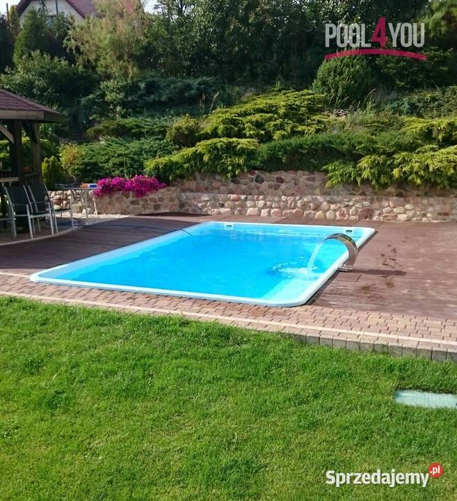 Basen ogrodowy poliestrowy gotowy Laminat 62x32