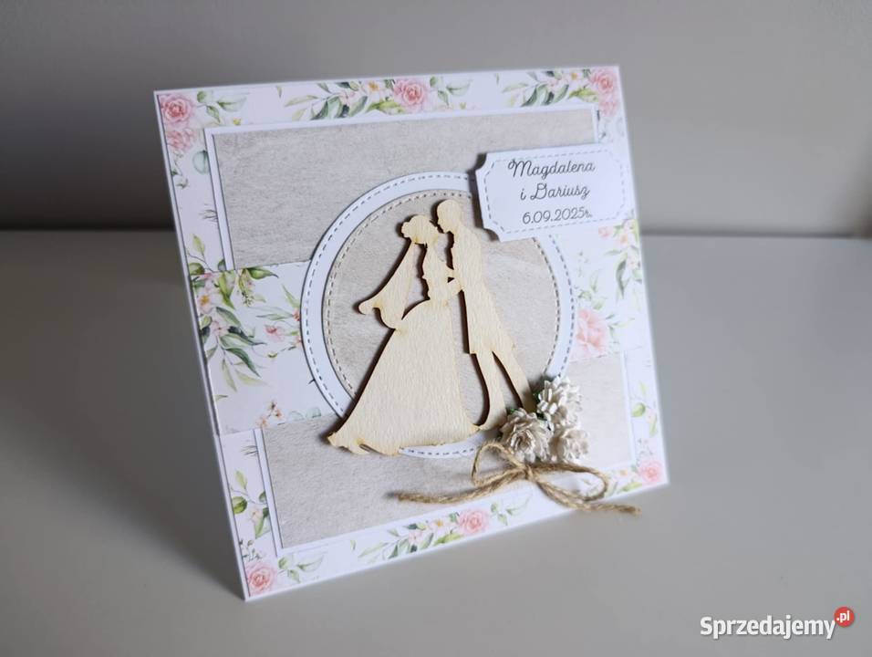 Kartka na Ślub ręcznie robiona handmade Łódź sprzedam