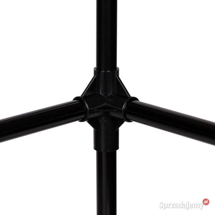 Stojący wieszak na ubrania z półkami czarny Poznań