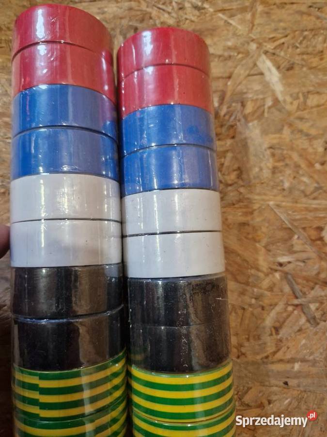 Taśma izolacyjna kolorowa 19mm x 013mm x 5m Głogowa sprzedam
