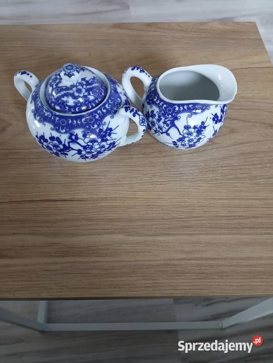 Dzbanek i cukierniczka porcelanowa Limanowa