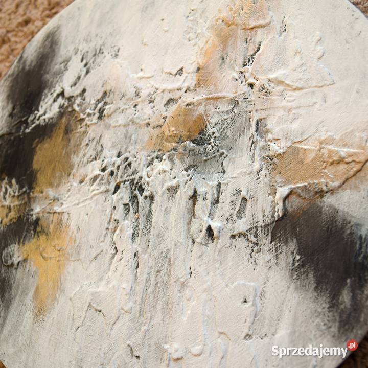 Okrągłe obrazy abstrakcja ręcznie malowana sprzedam