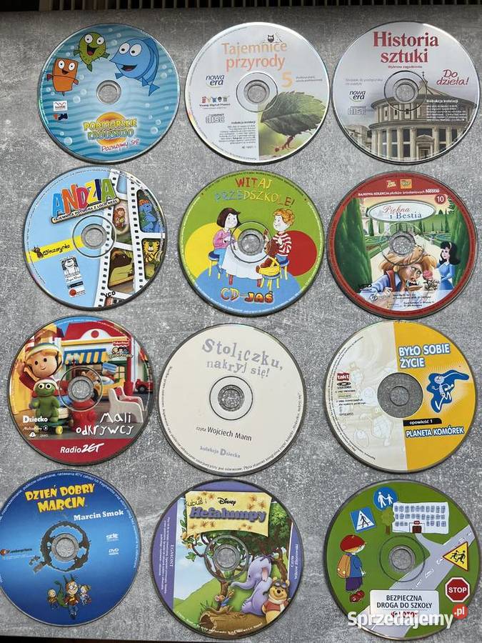 Płyty z bajkami baśniami dzieci do nauki