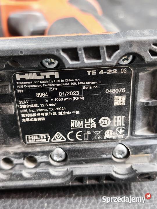 Zestaw Hilti TE 422 Nuron TE 4A22 Młotowiertarka łódzkie Poddębice