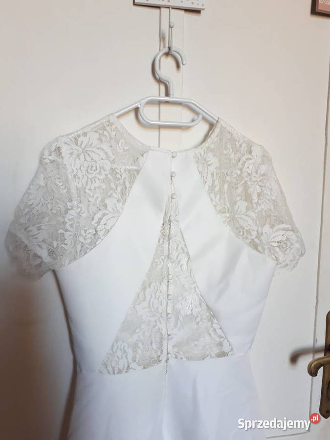 Suknia ślubna ślub cywilny do kolan Kraków