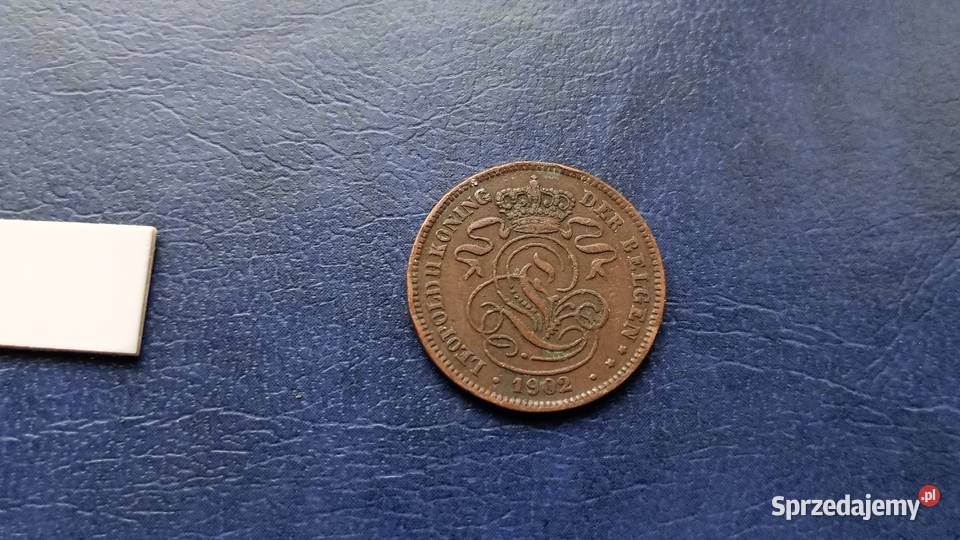 Stare monety 2 cent 1902 Belgia