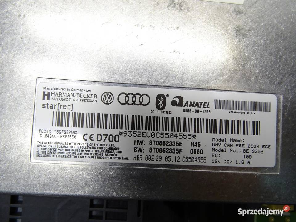 MODUŁ STEROWNIK BLUETOOTH OBUDOWA 8T0035613