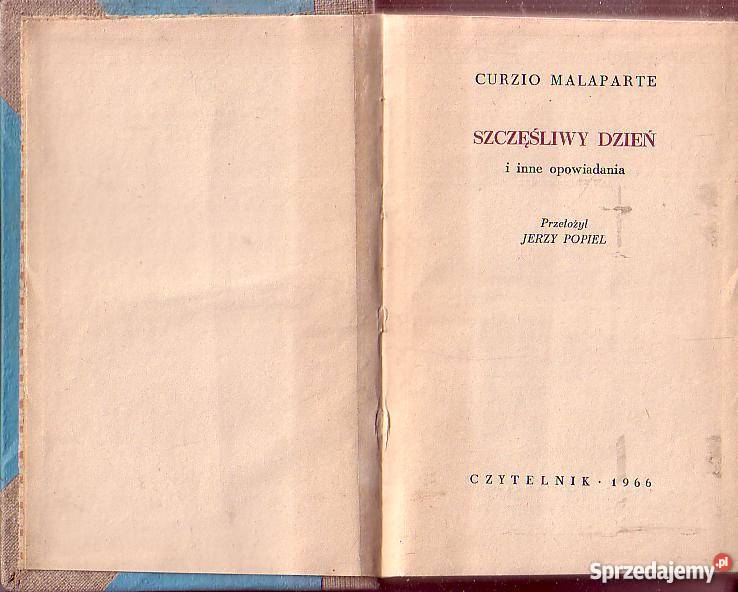 9414 SZCZĘŚLIWY DZIEŃ I INNE OPOWIADANIA CURZIO Proza i poezja