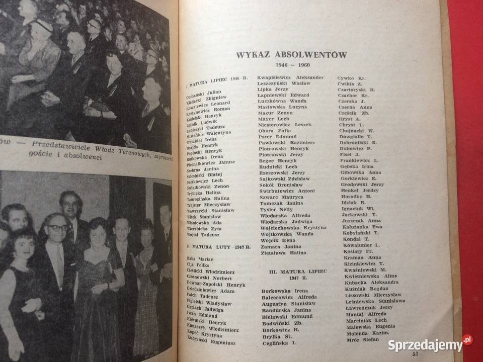 687 I Liceum Ogólnokształcące Pracujących zachodniopomorskie Szczecin sprzedam